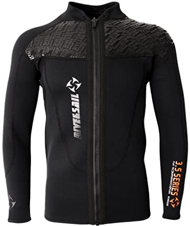 Colcolo Neoprenjacke Top für Herren High Performance 3mm Neopren UV Schutz Langarmjacke Größen Auswählen, XL