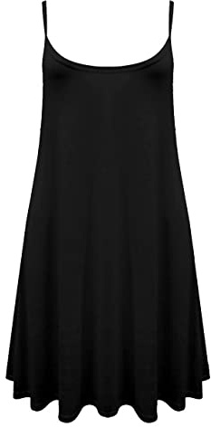 Fashion Fairies Robe évasée sans manches à bretelles pour femme, Noir , 52-54
