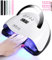 220W Lampara LED Uñas, Profesional Lámpara Secadora de Uñas Rápido 57 LEDs, 4 Temporizadores 10/30/66/99s, Pantalla LCD Para Manicura, Sensor Automatico, Pedicure Nail Art Hogar el Salón