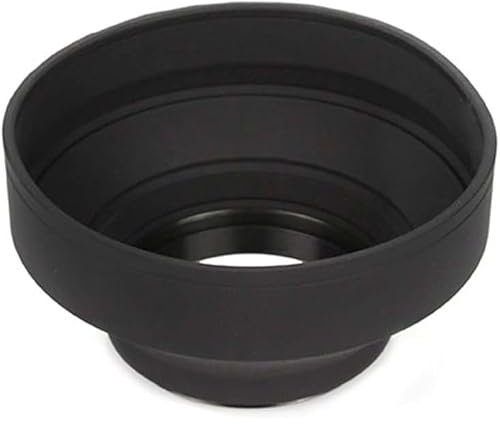 Parasol de goma 3 en 1 plegable de goma de 3 posiciones para objetivo 52 55 58 62 67 72 77 mm universal (77 mm)