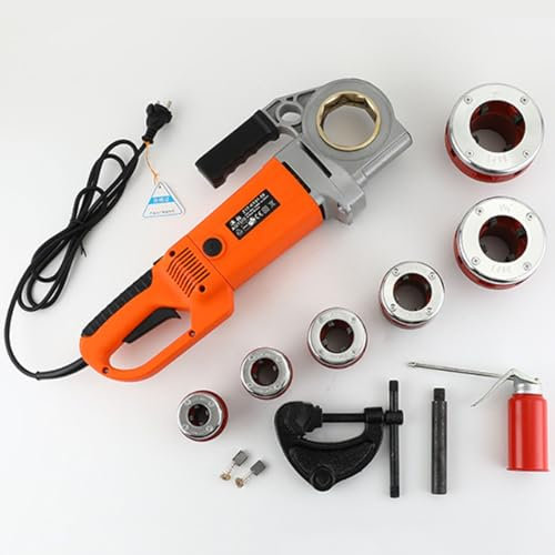 SACLMD Macchina filettatrice per Tubi Motore in Rame,Filettatrice per Tubi,Filettatrice per Tubi Portatile,Filettatrice per Tubi elettrica,Filettatrice per Tubi Portatile,110V-6heads