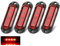 Greluma 4 pcs lampe de feux de position latéraux à led,DC12v/24v 4 leds feu arrière avant,rouge feux de position latéraux à led feux de gabarit pour camion remorque atv suv