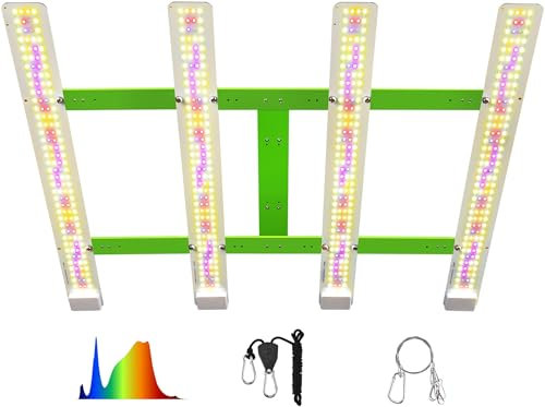 DragonLight 2024 MW4000 LED växtlampa, fullt spektrum med UV/IR 200 W, 3 m kabel, odlingstält 90 x 90 cm eller 120 x 120 cm för växthus och inomhusväxter