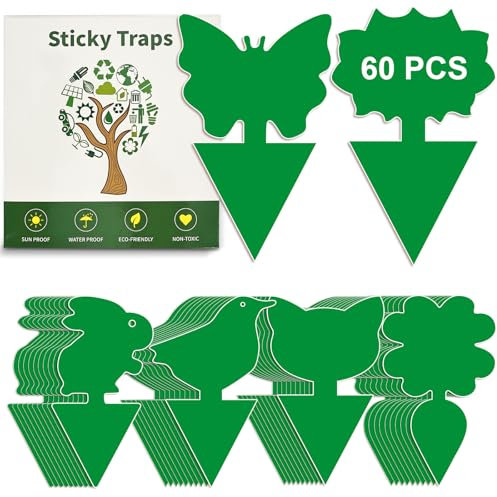 BBLIKE Anti Moucherons Interieur - 60 Pcs Vert Attrape Mouche Etanche, Anti Moucherons Plantes Terreau, Nematodes Mouches Terreau, Insecticide Moucheron Piege Fleur Fruits Ecologique Produit