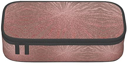 NCLSJFOV Rose Gold Pink Large Pencil Case for Girls and Boys, Aesthetic Pencil Bag with Multi Compartments for Adults, Office Stationary Organizer Practical for Kids Teenage Women Men