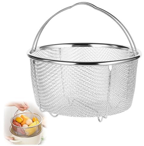 Cestello per Cottura a Vapore in Rete, Cottura a Vapore, Cestello per Cottura a Vapore, Cestello Cottura Vapore Inserto, Cestello Pentola a Pressione, per Lavare O Cuocere a Vapore le Verdure(20Cm)