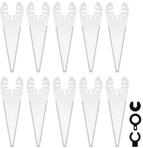 10Pcs Oscillation Saw Tool Accessories, Stainless Steel Sharp Multitool Blades, Oscillating Scraper Blades, Wear Resistant Tapered Scraper Blade for Removing Joint Sealant Caulk