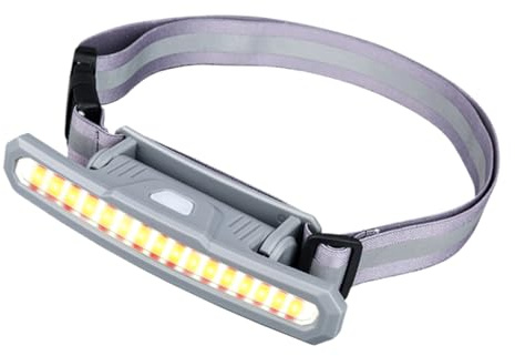 Lampada da corsa a LED, ricaricabile, per la sicurezza notturna, design leggero impermeabile con cinturino regolabile, illuminazione a fascio largo per passeggiate, ciclismo, allenamento all'aperto