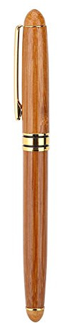 1st 5 Art Pen Kalligrafi Fyllpennor, trubbig spetsspets med plywood handtag och kolvstil bläckbehållare för att skriva gotisk, kursiv, arabisk, etc. (2.5mm)