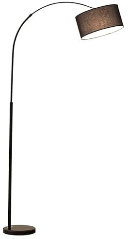 BEL AIR HOME - Lámpara de Pie CAPRI Ajustable | Iluminación Lectura y Tareas de Precisión | Diseño Elegante| Altura Máxima 126cm, Metal Durable (NEGRO)