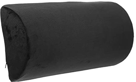 Nackenrolle aus Memory-Schaum für Nacken, Rücken, Lendenwirbelsäule, Kniekissen, Unterstützung, halbmondförmig, halbrundes Kissen, Beinstützkissen, abnehmbares Lendenwirbelstützkissen, Schwarz