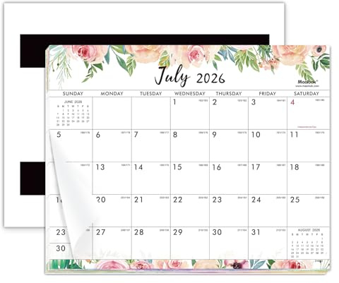 Magnetic Calendar 2026-2027 - Magnetic Calendar for Fridge 2026-2027 from Jul. 2026 - Dec. 2027, 8 × 10, Tear-off Pad, Blocks with Julian Dates, MagneticFridge Calendar for Life