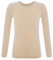 dPois Mädchen Thermo Unterwäsche Langarm Shirt Oberteil Tops Rundhals Thermohemd in Hautfarbe Schwarz Weiß Kinder Tanzkleidung Typ A Hautfarbe 122-140/7-10 Jahre