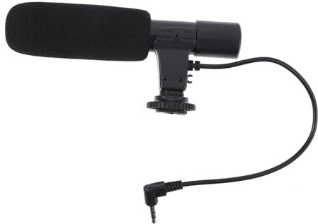 DOITOOL 1pieza Micrófono De Cámara DSLR Profesional Tubo De Compatible y Smartphones y Portátil Accesorio para Grabación De Entrevistas y Audio