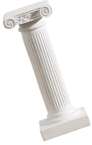 Levemolo Statua Decorativa di Pilastro Romano in Resina per Matrimoni e Casa, Portacandele a Colonna Romana Base Stabile, Piccola Decorazione da Scrivania Superficie Liscia e Bordi Arrotondati