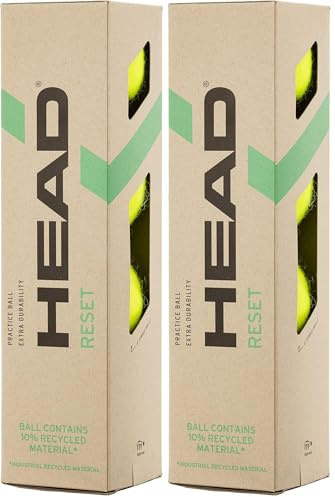 HEAD Pelota de Tenis 4B Reset (4 Pelotas), Amarilla, One Size (Paquete de 2)