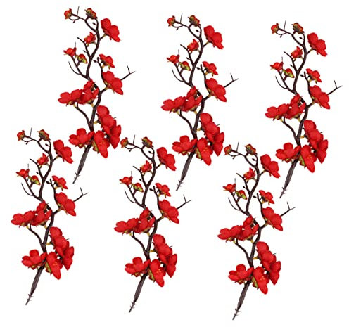 HOMOCONO Palitos De Ciruelo Decorativos 6 Adornos Cumpleaños Adornos para Cupcakes