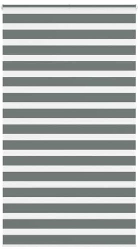 vidaXL Zebrarollo Dunkelgrau 120x230 cm Stoffbreite 115,9 cm Polyester, Zebra-Rollo, Doppelrollo, Zebra-Jalousie für Fenster, Doppelrollo, Zebra-Rollo