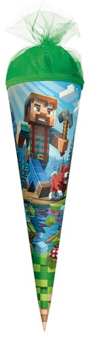 ROTH Sac d'école à motif, Block Game, 35 cm, rond, fermeture en tulle