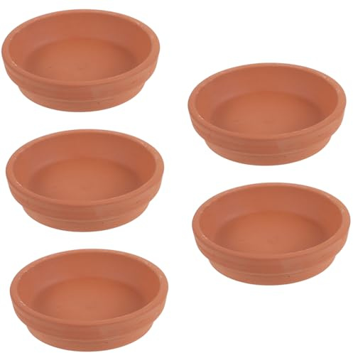 iplusmile 5 Piezas Platillos Redondos para Plantas De Terracota Bandejas para Macetas Gruesas Platillos para Plantas De Interior Grandes para Macetas para para Uso Casa