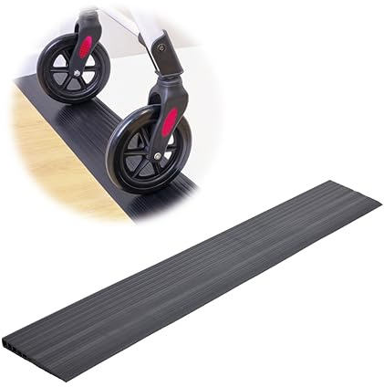 PEPE Mobility Türschwellenrampe 2 cm x 14,5 cm x 100 cm, PVC Flexibel rutschfest, Kürzbar, Innenbereich, Tragfähigkeit 500 kg