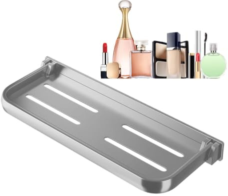 RV Aluminium Vikbar Hylla, Nedfällbar Vägghylla 90° uppfällbara | Badrum Fäll ner Fällbar Display Hylla Panel Flytande förvaringsorganisation för Bedside Camper Toale