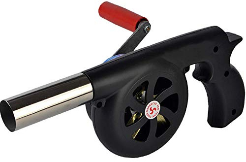 Hand Crank BBQ Fan, Portable Barbeque Air Blower for Outdoor Barbecue Fire Bellow, Camping and Hiking Picnic