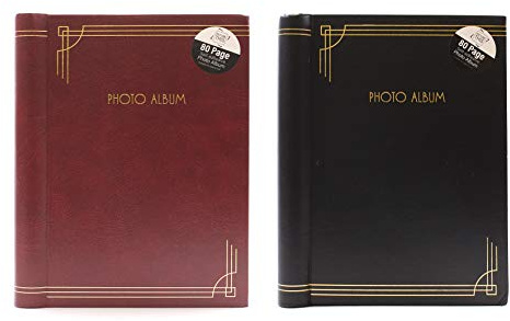 Photo Album - 80 Self Adhesive Pages Red & Black