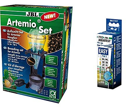 JBL Artemio Set Aufzucht-Set für Lebendfutter (komplett), 61060 & Aquarienwasser-Teststreifen, 50 Teststreifen, PROAQUATEST Easy 7in1