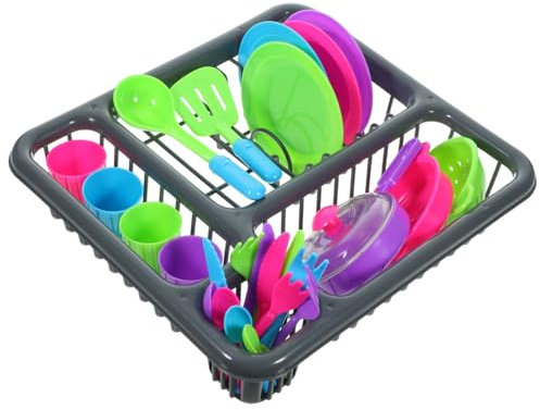 NUOBESTY 1 Satz 15 Stück Küchenset Aus Kunststoff Spielset Für Kinder Kinderanzüge Kleinkindspielzeug Spielzeug Für Kleinkinder Puzzle-Spielzeug Zubehör Geschirr Plastik Eltern-Kind