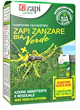 Zapi Garden | Zapi Zanzare Bia Verde - Insetticida Anti Zanzare, Fino a 3 Settimane, Antizanzare Concentrato, Insetticida Esterno Giardino, 100 ml