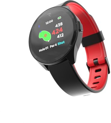 Rad Watch Golf GPS Watch Touchscreen, 42,000+ Courses, Pin Positioning, FCB Hazard Distances, Shot Tracker, Score Tracker, Green View, IPX7 Waterproof, Long Battery, Enhanced Charging & UI