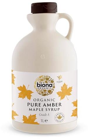 Biona Organic Maple Syrup 1L - Amber, Grade A - Pure Canadian