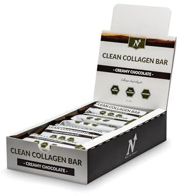 Nyttoteket | Clean Collagen Bar - Creamy Chocolate | 1 matsked kollagen/bar | Fri från artificella sötningsmedel | 12x50 g