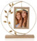 Aresvrgo Bilderrahmen 10x15 Gold,Bilderrahmen Vintage mit Double HD Hochwertigem Glas und Hochwertigem Metall Zum Aufstellen HäLt 2 Fotos,Bilderrahmen Antik,Geschenk für Mama,Geschenk für Oma (Gold)