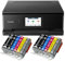 IC-Office TS8750 Tintenstrahl Multifunktionsdrucker 3-in-1 (Drucken, Kopieren, Scannen, SD-Karte, Duplex, WLAN, AirPrint) schwarz + 12 XXL Tintenpatronen
