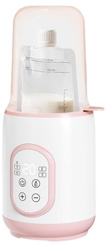Ylnailky Calentador de biberones portátil, calentador de leche materna de viaje de calor rápido, calentamiento instantáneo y calentamiento constante, calentador automático de botellas, calentador de