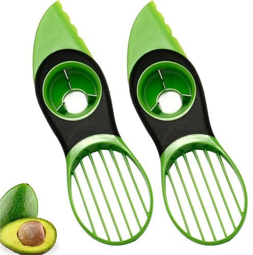 2 PCS Avocado Cutter Slicer 3 in 1 Avocado Peeler Multifunctional Avocado Peeler Knife Avocado Cutter Tool Cutter,Pitter,Scooper Kitchen Tool