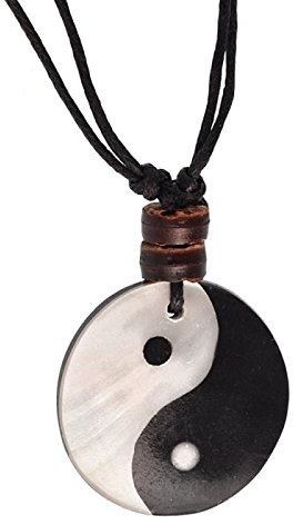Chic-Net® Collier de surf en bois avec dent de requin et planche de surf ronde peinte avec perles en bois et coton réglable demi-lune poisson spirale collier pour homme et femme Plage Piscine Rasta