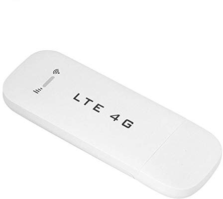 Módem USB LTE 4G Stick, Adaptador de Red USB inalámbrico con Punto de Acceso WiFi, Punto de Acceso WiFi Router WiFi Tarjeta, Blanco(con función WiFi)