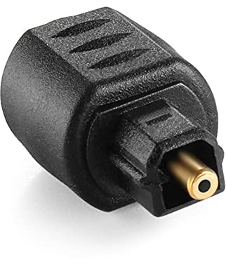 Mzshne Optisk adapter, optisk 3,5 mm hona mini uttagskontakt till digital Toslink hane ljudadapter