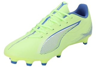 PUMA Unisex Adults Ultra 5 Play FG/AG Soccer Shoe, Fizzy Apple-PUMA White-BLUEMAZING, 7.5 UK