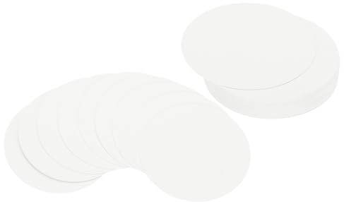 PATIKIL 5inch Cercle Carton, 50Pcs Forme Ronde Découpes Papier Carton Épais Sous-Verres pour Projets DIY Décoration de Tableau d'Affichage en Classe, Blanc