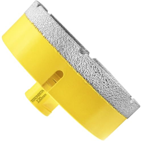 Teronbeta Punta per Trapano Diamantata 120mm, M14 Filetto Vacuum Brasato Foretto Sega a Tazza Diamantata per Piastrelle Porcellana Marmo Ceramica Granito