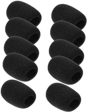 UPKOCH 10pièces Bonnette Anti-vent Mousse Pour Microphone Pour Casque Et Microphone Cravate Du Bruit Pour Conférences Et Événements