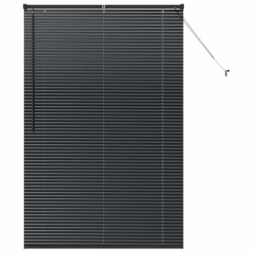 vidaXL Tendaggi a Veneziana Nero 175 x 120 cm Alluminio, Tende Moderne per Interni, Alluminio Regolabile, veneziane rettangolari, Eleganti per casa e Ufficio