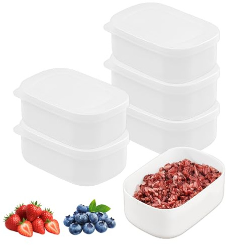 6 Piezas Recipientes Pequeños con Tapas de Plástico, 280ml Recipientes Herméticos para Alimentos, Rectangular, Reutilizables, Sin Bpa, para Preparar Comidas, Alimentos Congelados, Aperitivos, Viajes