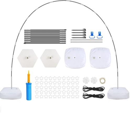 Adjustable Balloon Arch Stand Frame, Balloon Garland Arch Stand Kit with Base, Balloons Garland Kit, Balloons Holder for Wedding, Birthday, Baby Shower, Party, Graduation, Halloween, Christmas, Easter