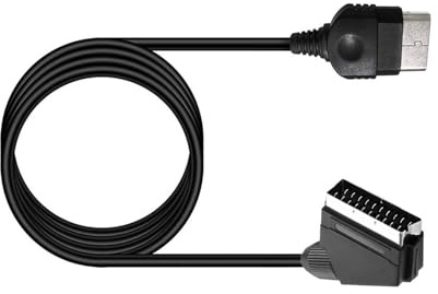Uqezagpa första generationen RGBs SCART-adaptrar kabelpläterade kontakter 180 cm snabb hastighetsöverföring OEM kompatibel Rgbs SCART-kabel svart