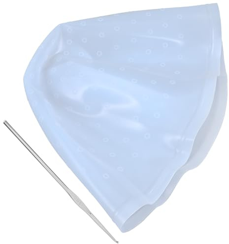 Genérico Gorra de Silicona para Teñir Cabello Reutilizable Ajustable Unisex Salón y Hogar con Ganchos para Mechas Herramientas de Peluquería Tapa de Tinte Elástica Talla Color Aleatorio